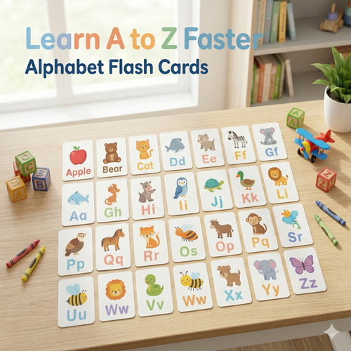 Learn A to Z Faster Alphabet Flash Cards